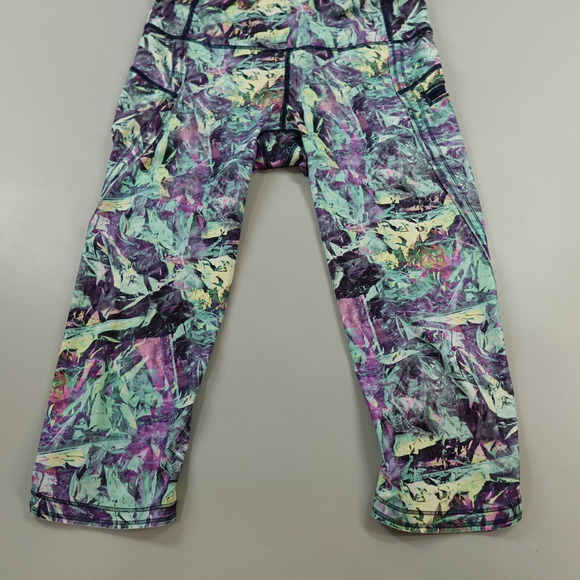 Lululemon Inspire Crop Leggings Womens 6 Iridescent Multi All Full-On Luxtreme - Picture 2 of 16